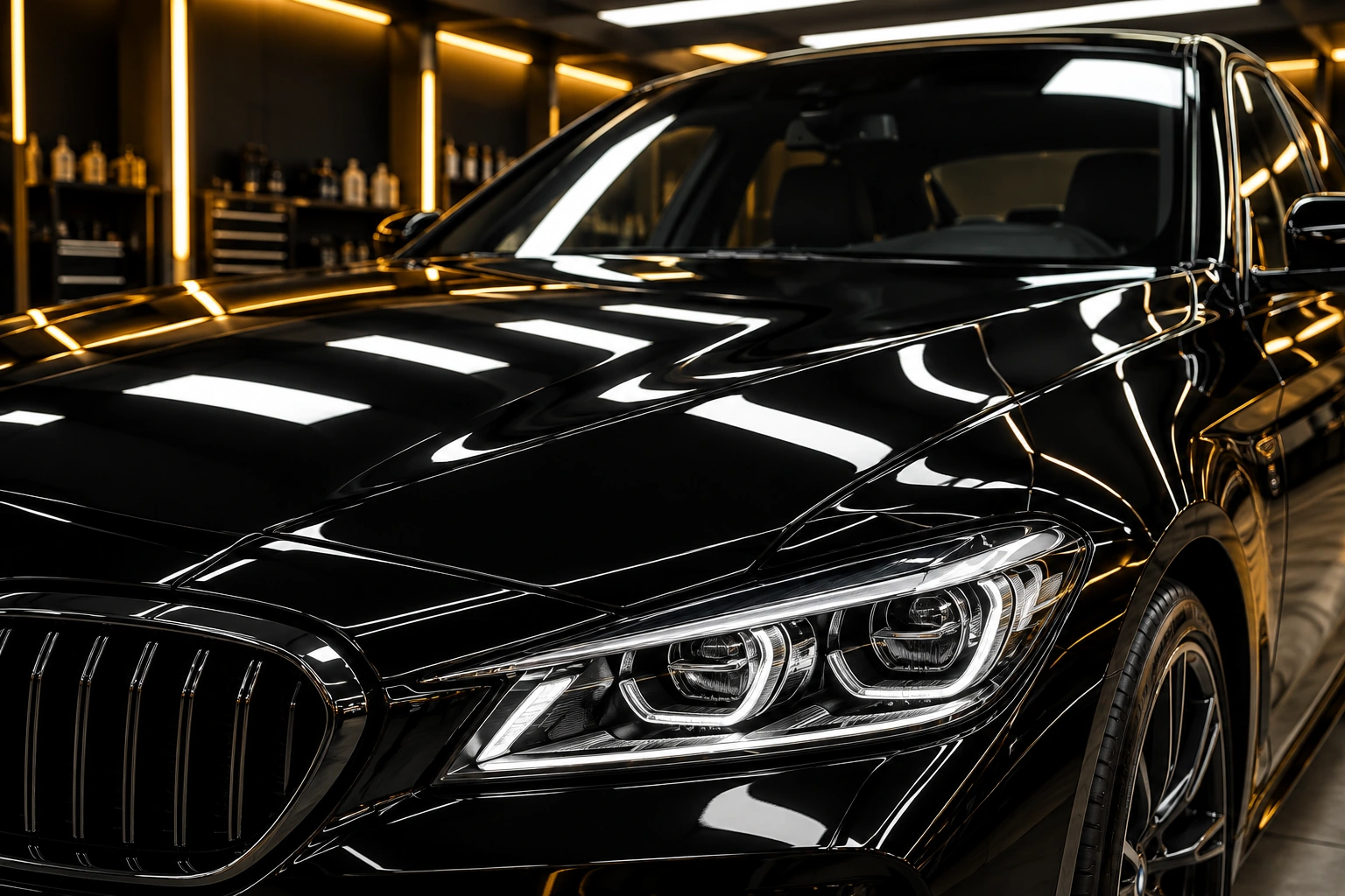 Carro com acabamento limpo — imagem ilustrativa